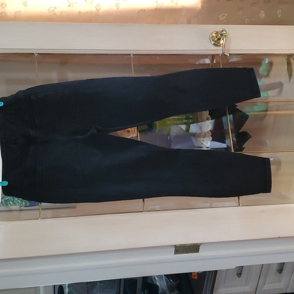R JEANS Ladies Elastic Waist Black Jeans   SIZE Petite 29 - Picture 2 of 5